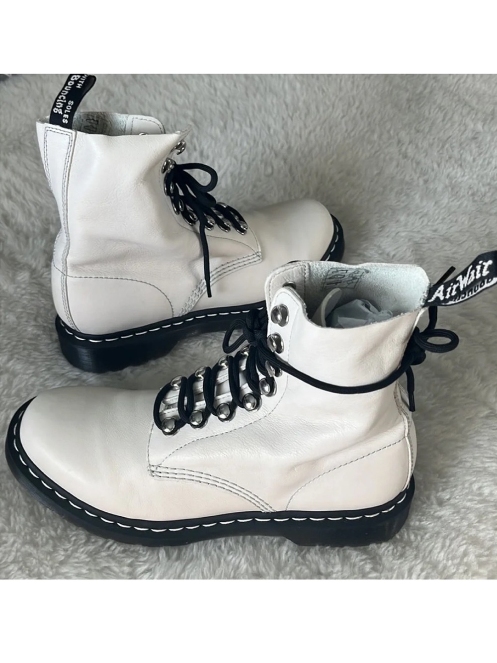 DR MARTENS WOMENS 1460 PASCAL HARDWARE VIRGINIA BOOT sz10 - Picture 5 of 15